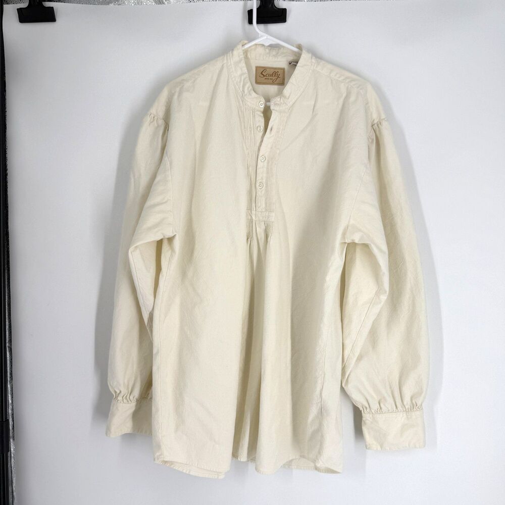 Scully Western Shirt Rangewear Long Sleeve Pullover Reenactment White Size L